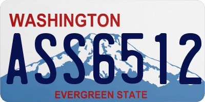 WA license plate ASS6512