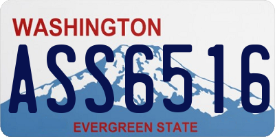 WA license plate ASS6516