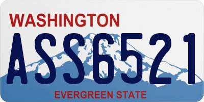 WA license plate ASS6521
