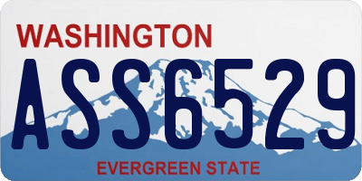 WA license plate ASS6529