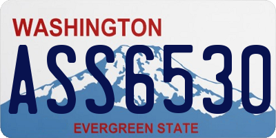 WA license plate ASS6530