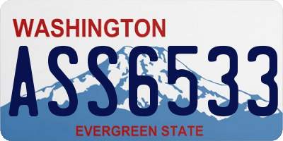WA license plate ASS6533
