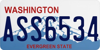 WA license plate ASS6534