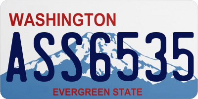 WA license plate ASS6535
