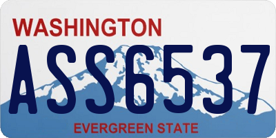 WA license plate ASS6537