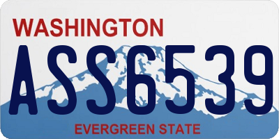 WA license plate ASS6539