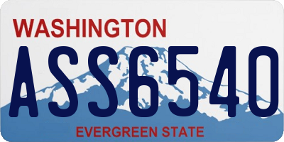 WA license plate ASS6540