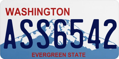 WA license plate ASS6542