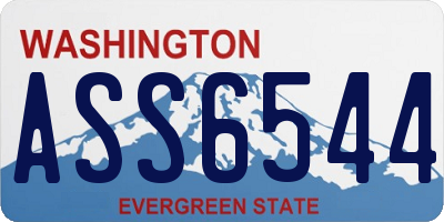 WA license plate ASS6544