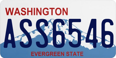 WA license plate ASS6546