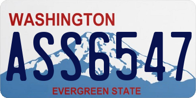 WA license plate ASS6547