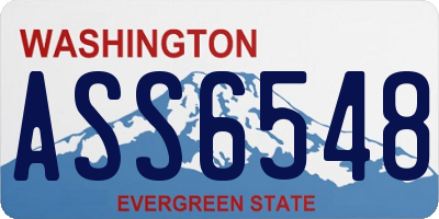 WA license plate ASS6548