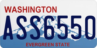 WA license plate ASS6550