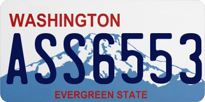 WA license plate ASS6553