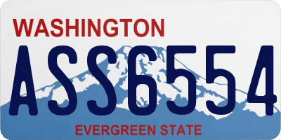 WA license plate ASS6554