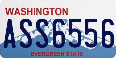 WA license plate ASS6556