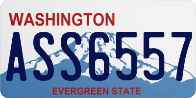 WA license plate ASS6557