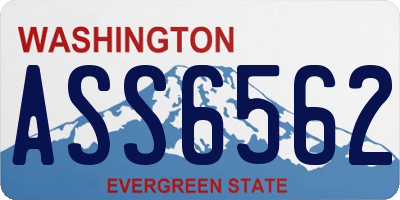 WA license plate ASS6562