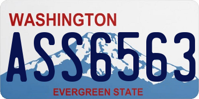 WA license plate ASS6563