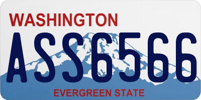 WA license plate ASS6566