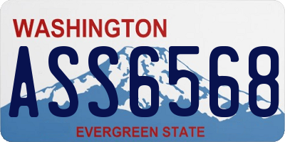 WA license plate ASS6568