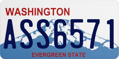 WA license plate ASS6571