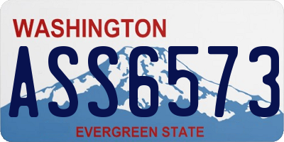 WA license plate ASS6573