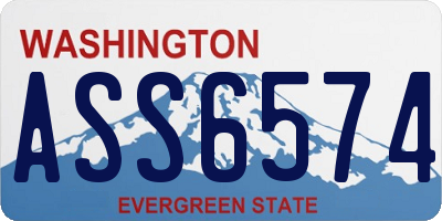 WA license plate ASS6574