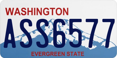 WA license plate ASS6577