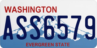 WA license plate ASS6579