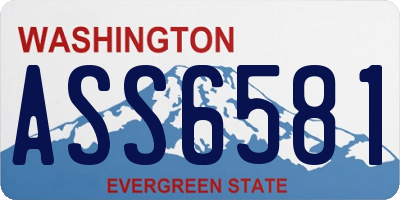 WA license plate ASS6581