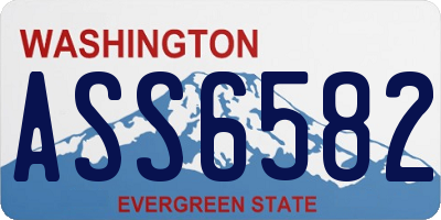 WA license plate ASS6582