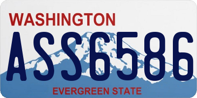 WA license plate ASS6586
