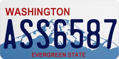 WA license plate ASS6587