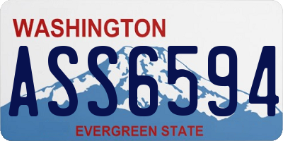 WA license plate ASS6594