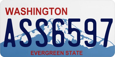 WA license plate ASS6597
