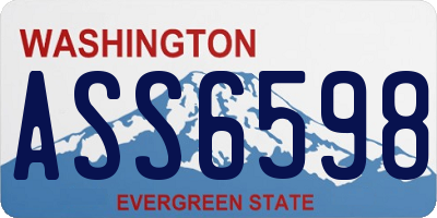 WA license plate ASS6598