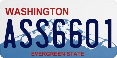WA license plate ASS6601