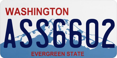 WA license plate ASS6602