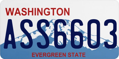 WA license plate ASS6603