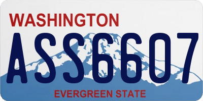 WA license plate ASS6607