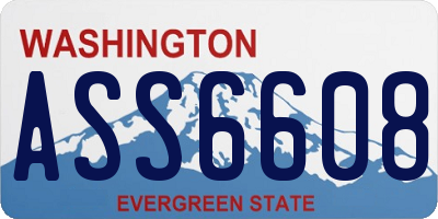 WA license plate ASS6608