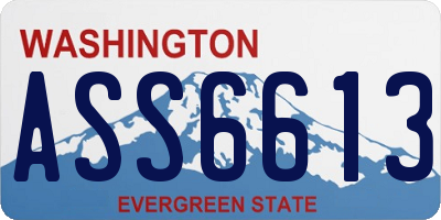 WA license plate ASS6613