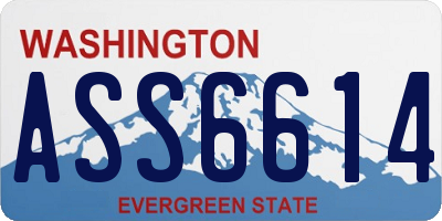 WA license plate ASS6614