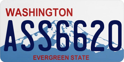 WA license plate ASS6620