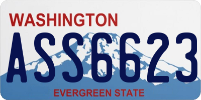 WA license plate ASS6623