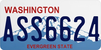 WA license plate ASS6624