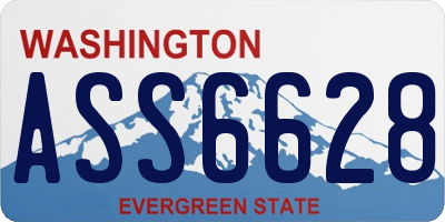 WA license plate ASS6628