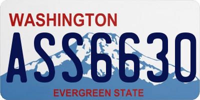 WA license plate ASS6630