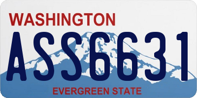 WA license plate ASS6631